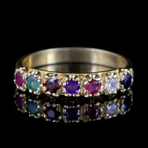 Vintage Regards Ring 18Ct Gold On Silver