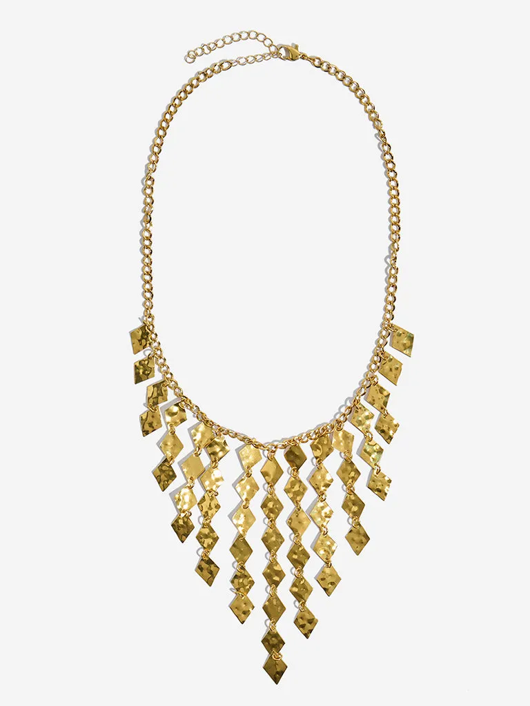Westside Accessories Gold Spiral Statement Necklace