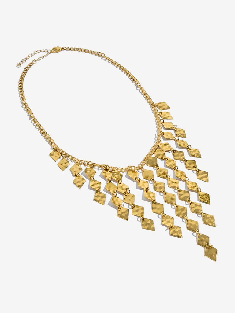Westside Accessories Gold Spiral Statement Necklace
