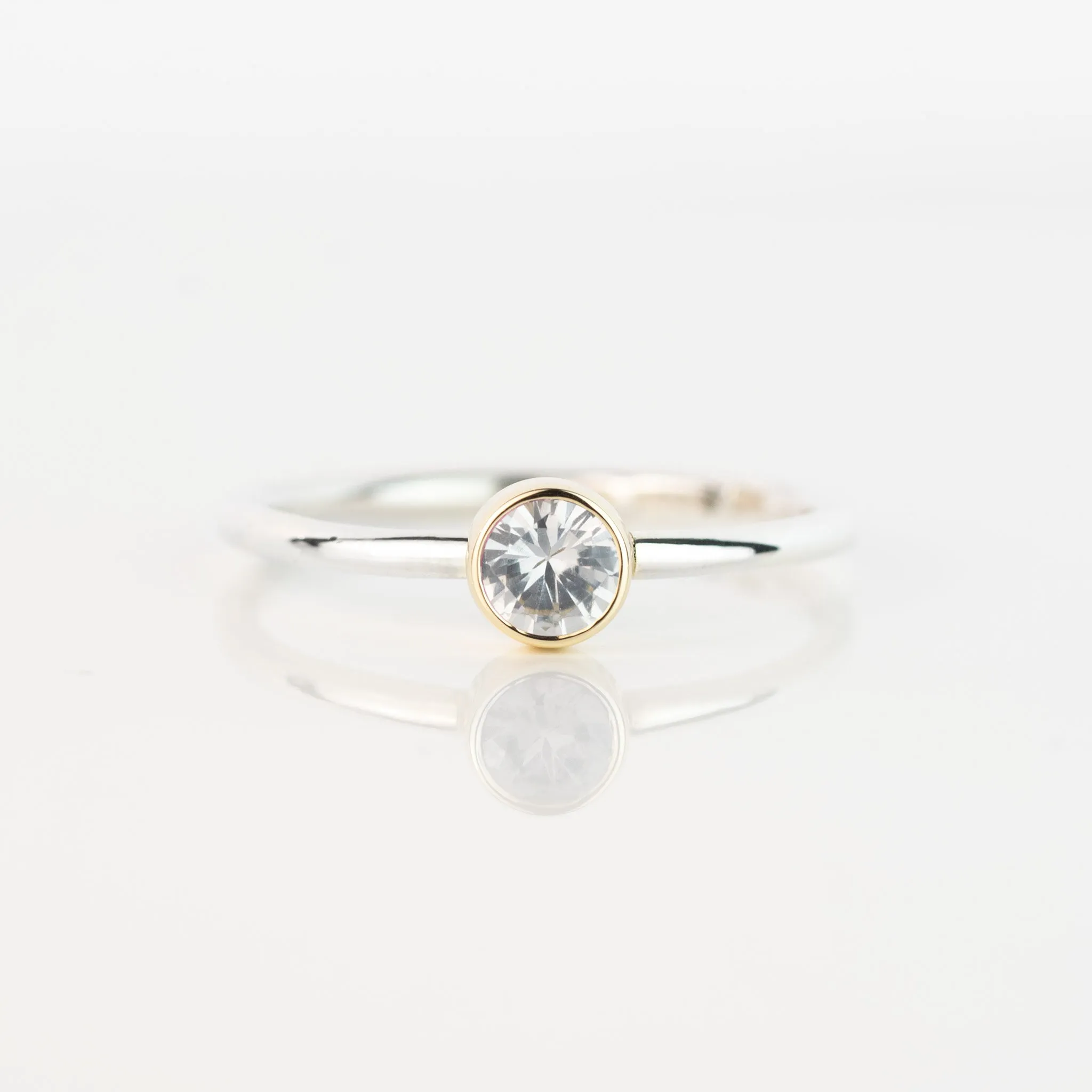 White Sapphire Andromeda Ring