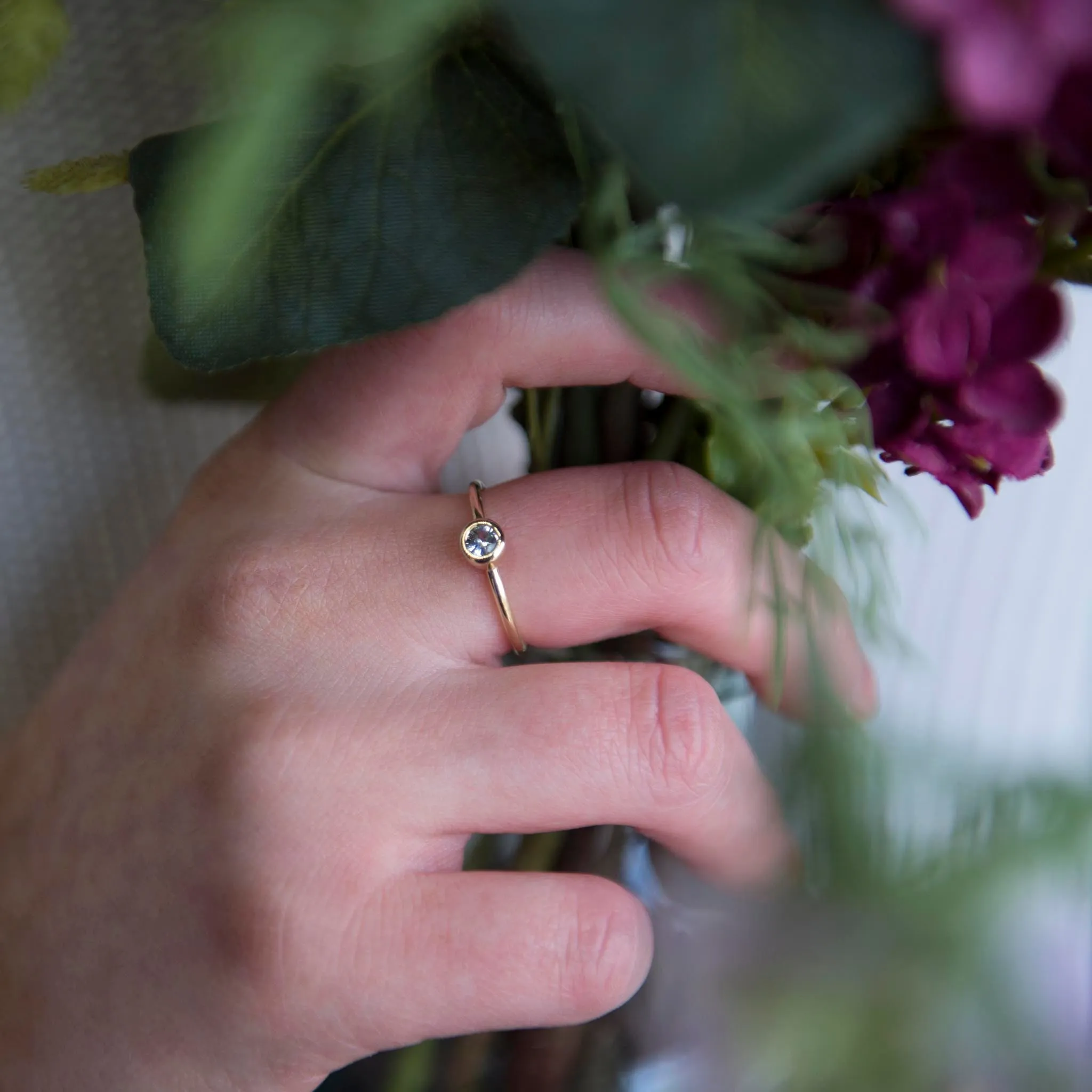 White Sapphire Andromeda Ring