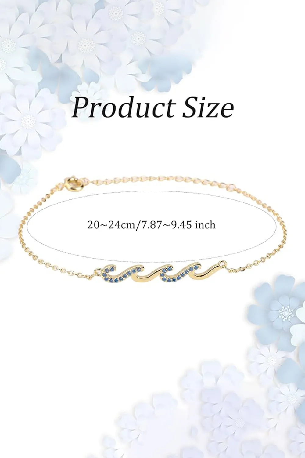 Women's Gold Adjustable Bracelets with Rhinestone