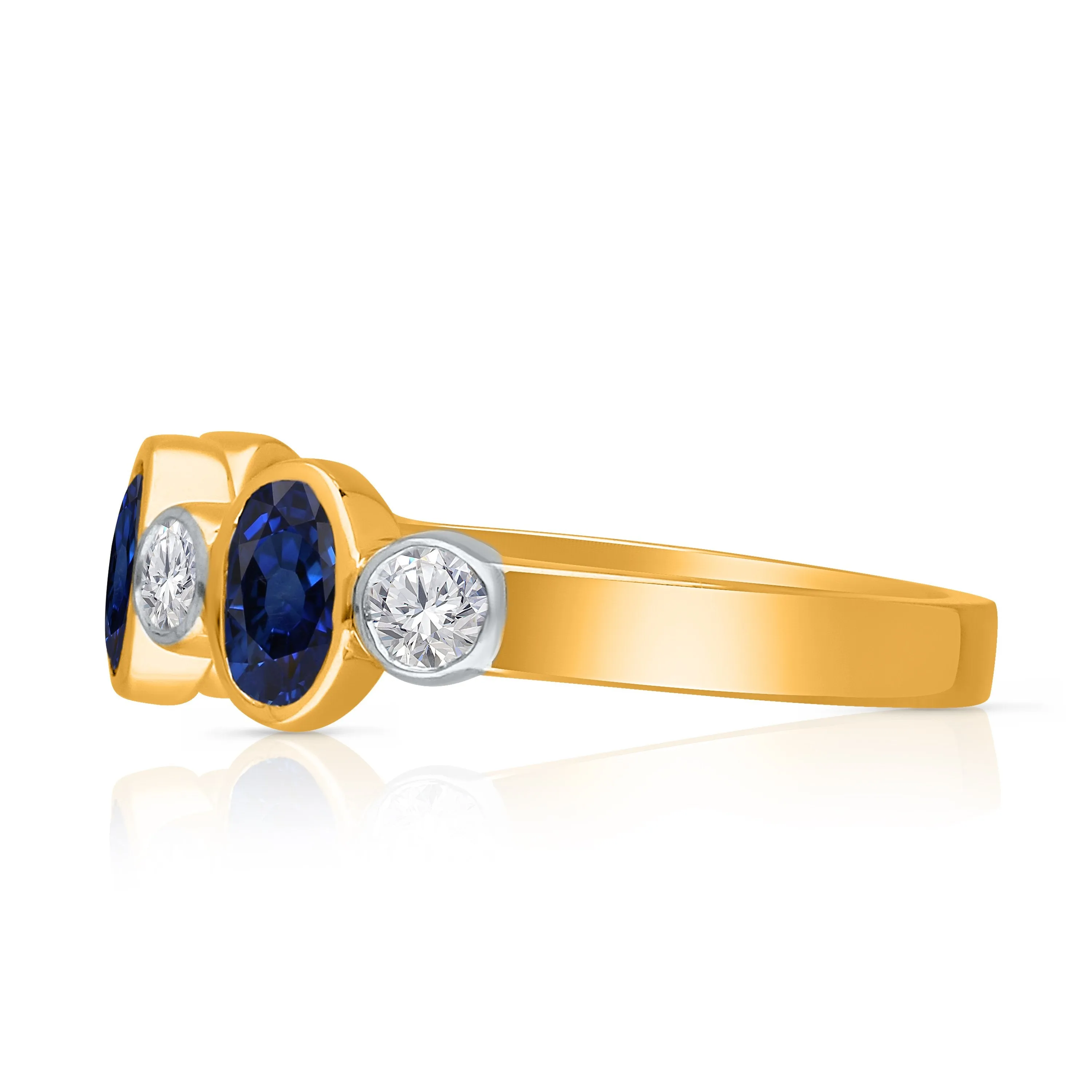 Yellow Gold Sapphire & Diamond Heirloom Ring