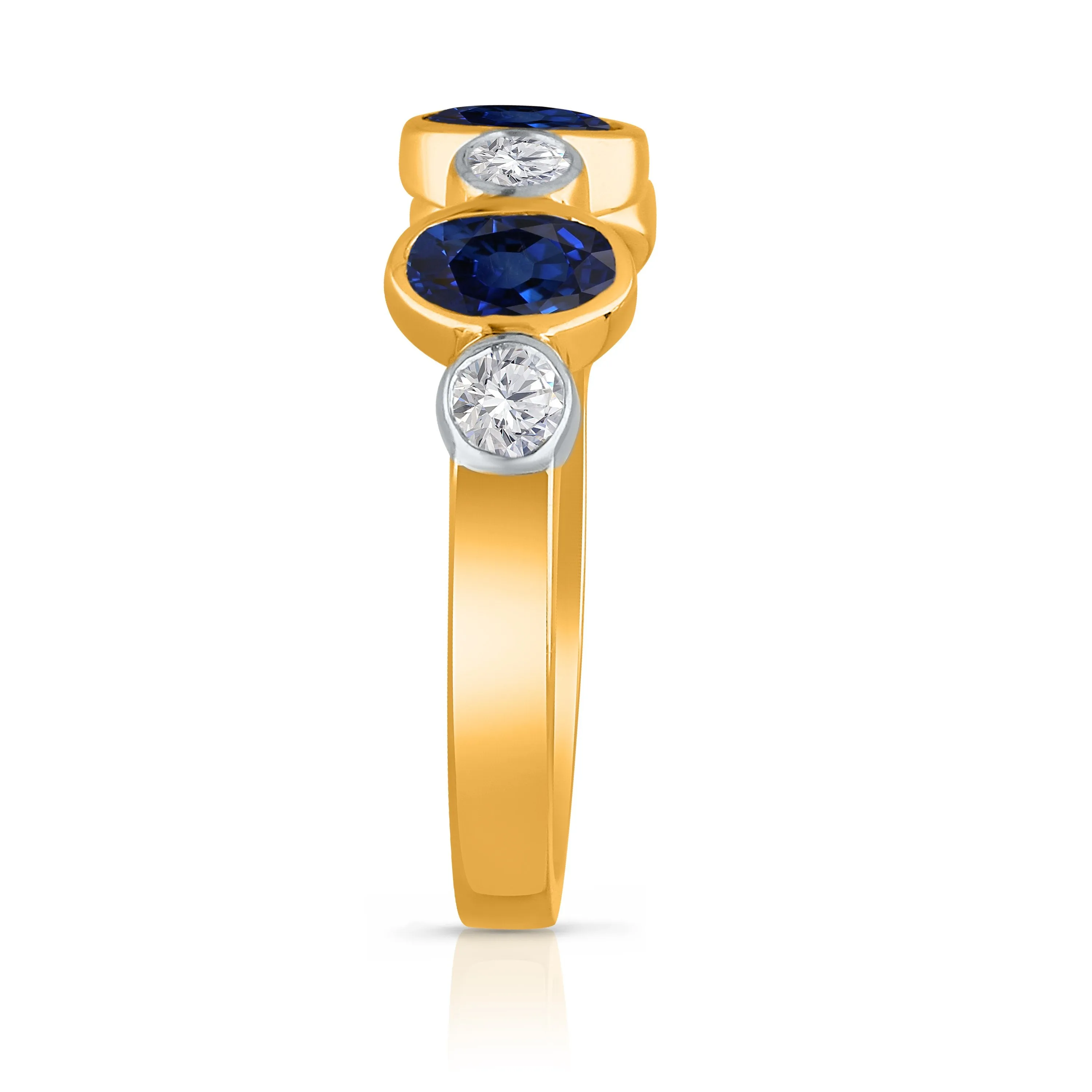 Yellow Gold Sapphire & Diamond Heirloom Ring