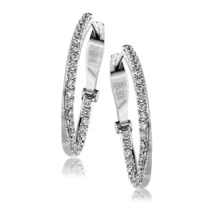 ZE176 Hoop Earring in 14k Gold with Diamonds