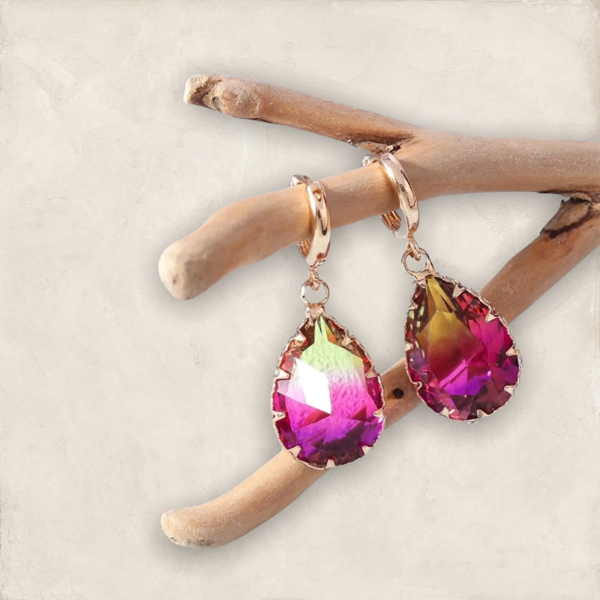 Zircon decor Waterdrop earrings